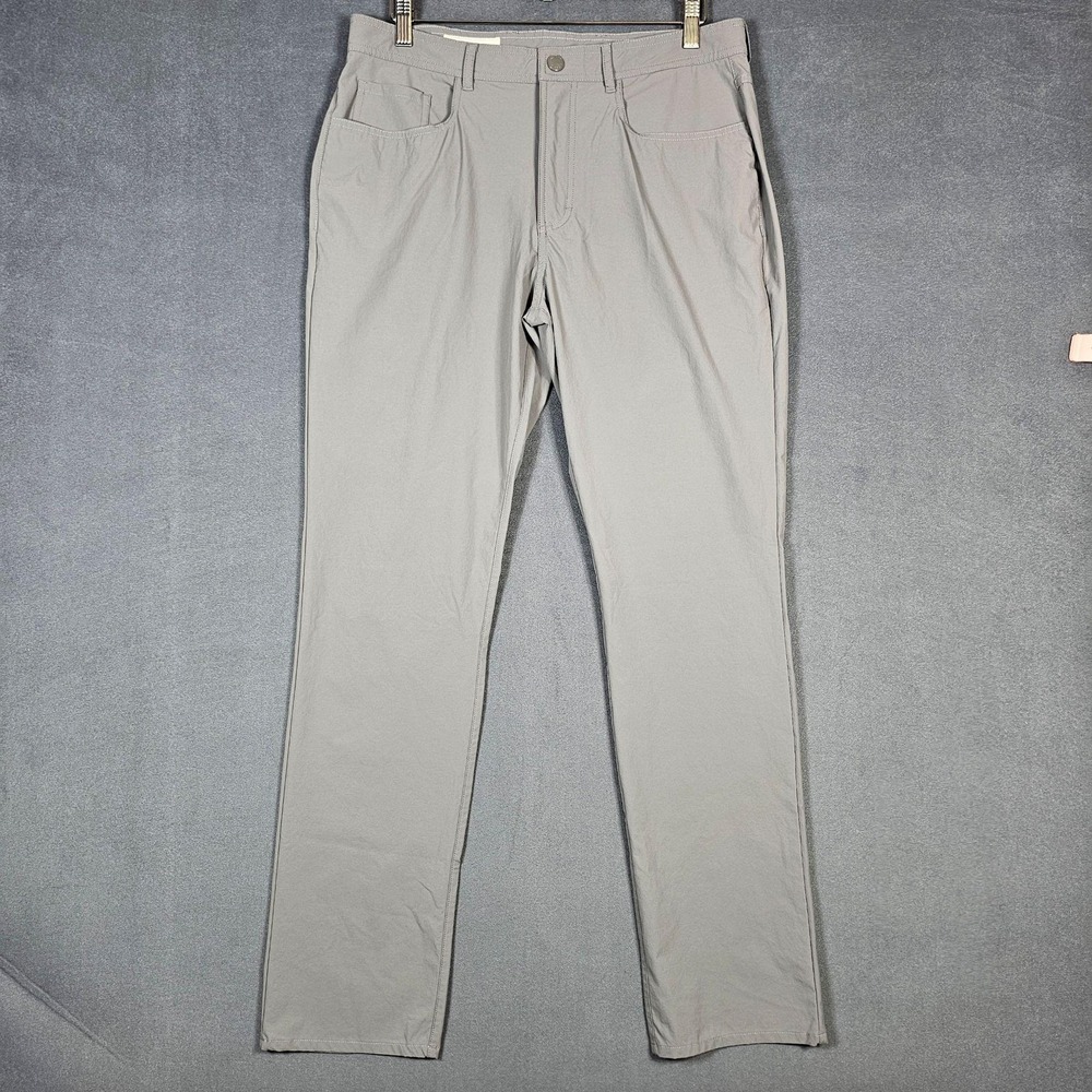 Onward Reserve Pants Mens 34x32 Gray Stretch Lightweight Nylon Spandex Chino